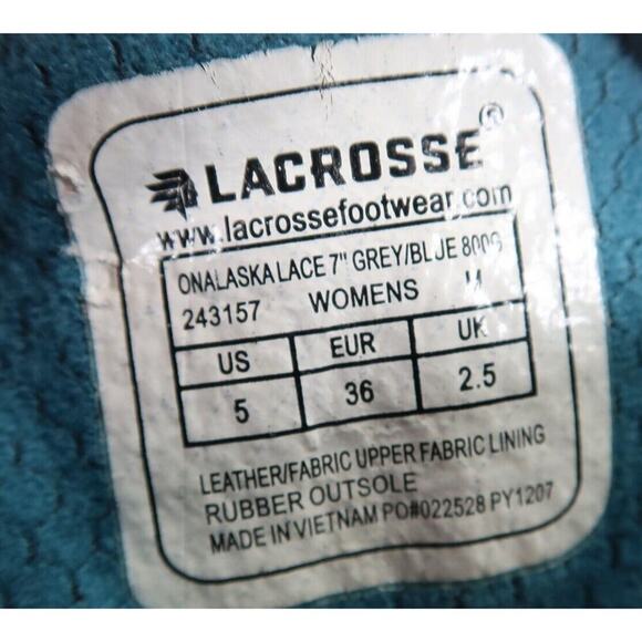 Lacrosse Shoes Womens 5 Boots Winter Snow Waterproof Onalaska Lace 7" 800G Warm - Picture 5 of 15